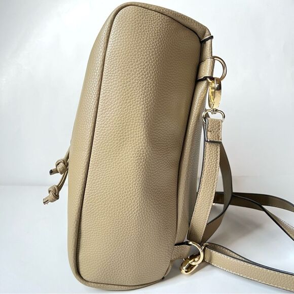 Nanette Lepore Tan "Arabelle" Vegan Crossbody Backpack Shoulder Bag - Picture 6 of 16